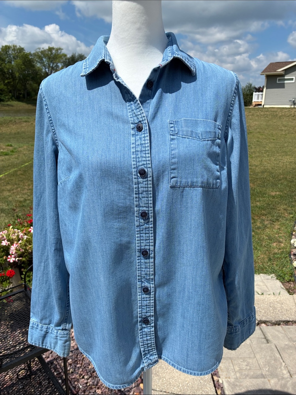Tommy Hilfiger Light Blue Denim Button-Up Shirt SP